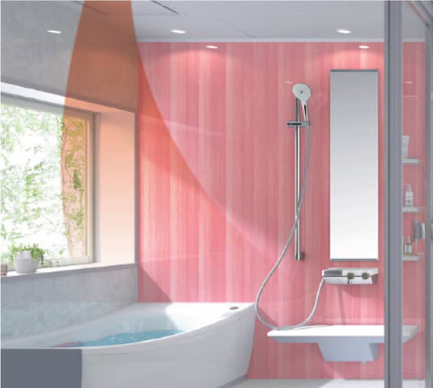 浴室換気、暖房機能のイメージ